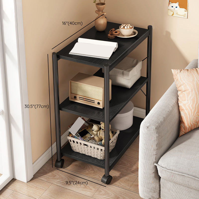 3-Shelf Bookcase Wooden and Metal Shelf Bookcase for Home Office Clearhalo 'Bookcases' 'furn' 'furn_bookcases' 'Furniture' 'Office Furniture' 7580754