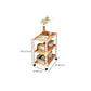 3-Shelf Bookcase Wooden and Metal Shelf Bookcase for Home Office Clearhalo 'Bookcases' 'furn' 'furn_bookcases' 'Furniture' 'Office Furniture' 7580755