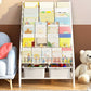 Scaffale per libri con scaletta chiusa in metallo, ripiani inclusi. Libreria inclusa