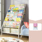 Scaffale per libri con scaletta chiusa in metallo, ripiani inclusi. Libreria inclusa