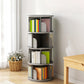 Engineered Wood Closed Back Bookcase Scandinavian Standard Bookshelf 18.1"L x 18.1"W x 49.6"H Grey Clearhalo 'Bookcases' 'furn' 'furn_bookcases' 'Furniture' 'Office Furniture' 7580780