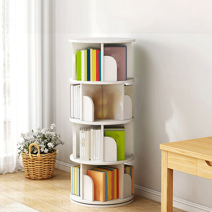 Engineered Wood Closed Back Bookcase Scandinavian Standard Bookshelf 18.1"L x 18.1"W x 49.6"H White Clearhalo 'Bookcases' 'furn' 'furn_bookcases' 'Furniture' 'Office Furniture' 7580781