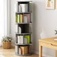 Engineered Wood Closed Back Bookcase Scandinavian Standard Bookshelf 18.1"L x 18.1"W x 61.8"H Grey Clearhalo 'Bookcases' 'furn' 'furn_bookcases' 'Furniture' 'Office Furniture' 7580787