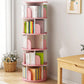 Engineered Wood Closed Back Bookcase Scandinavian Standard Bookshelf 18.1"L x 18.1"W x 61.8"H Pink Clearhalo 'Bookcases' 'furn' 'furn_bookcases' 'Furniture' 'Office Furniture' 7580792