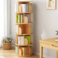 Engineered Wood Closed Back Bookcase Scandinavian Standard Bookshelf 18.1"L x 18.1"W x 61.8"H Natural Clearhalo 'Bookcases' 'furn' 'furn_bookcases' 'Furniture' 'Office Furniture' 7580797