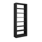 Modern Open Back Bookshelf Vertical Metal Bookcase with Shelves 39.4"L x 11.8"W x 94.5"H Black Clearhalo 'Bookcases' 'furn' 'furn_bookcases' 'Furniture' 'Office Furniture' 7580801