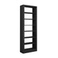 Modern Open Back Bookshelf Vertical Metal Bookcase with Shelves 35.4"L x 11.8"W x 94.5"H Black Clearhalo 'Bookcases' 'furn' 'furn_bookcases' 'Furniture' 'Office Furniture' 7580808
