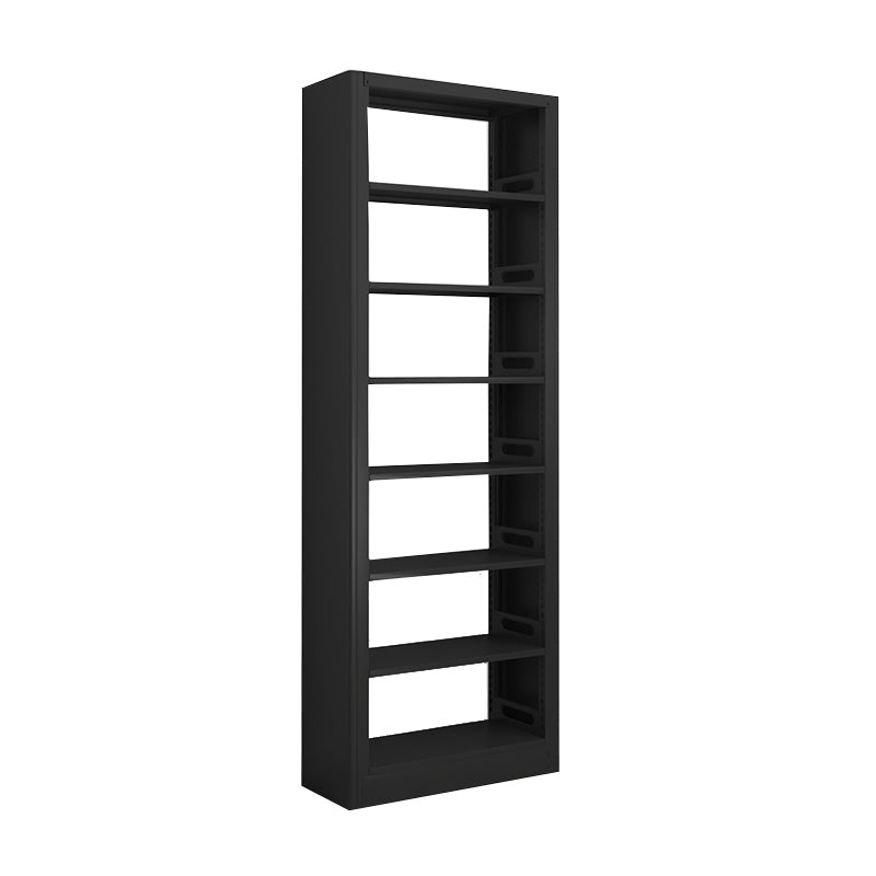 Modern Open Back Bookshelf Vertical Metal Bookcase with Shelves 35.4"L x 11.8"W x 94.5"H Black Clearhalo 'Bookcases' 'furn' 'furn_bookcases' 'Furniture' 'Office Furniture' 7580808