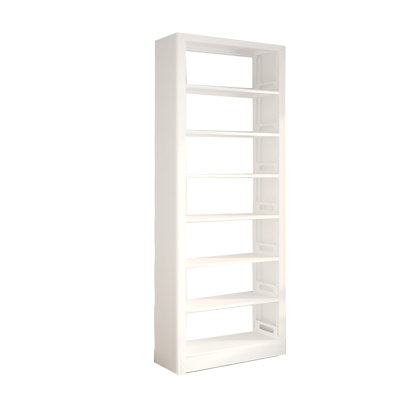 Modern Open Back Bookshelf Vertical Metal Bookcase with Shelves 39.4"L x 11.8"W x 94.5"H White Clearhalo 'Bookcases' 'furn' 'furn_bookcases' 'Furniture' 'Office Furniture' 7580811