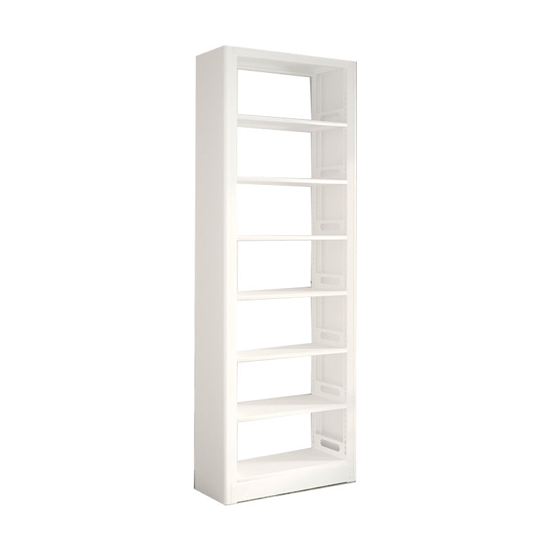 Modern Open Back Bookshelf Vertical Metal Bookcase with Shelves 35.4"L x 11.8"W x 94.5"H White Clearhalo 'Bookcases' 'furn' 'furn_bookcases' 'Furniture' 'Office Furniture' 7580814