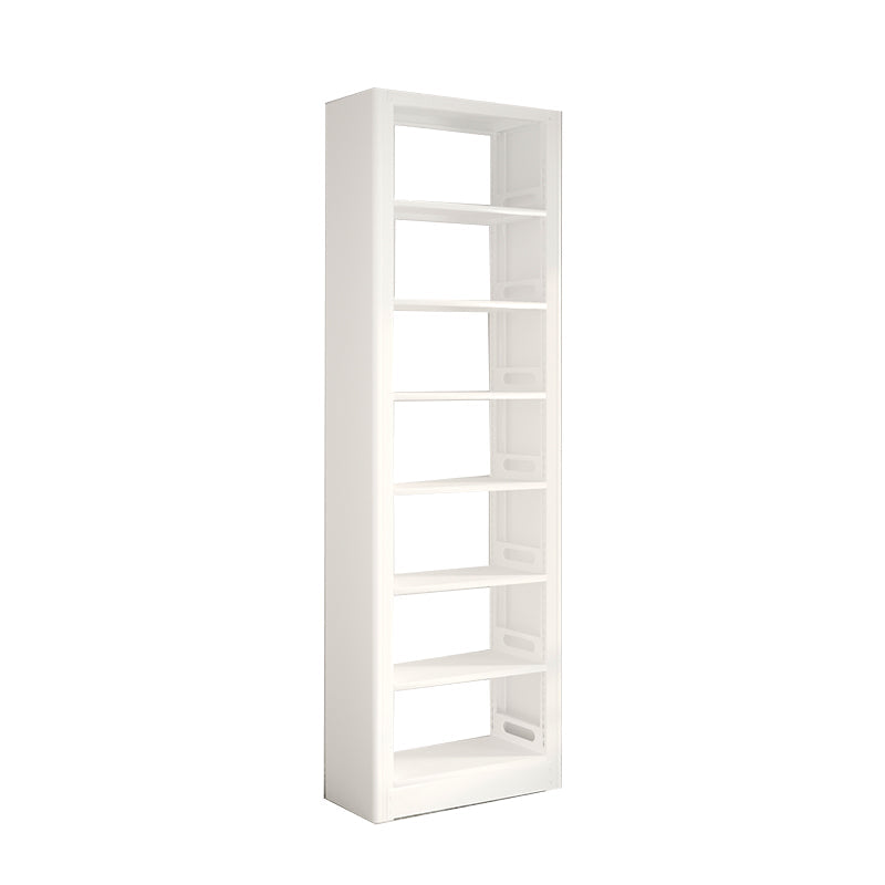 Modern Open Back Bookshelf Vertical Metal Bookcase with Shelves 31.5"L x 11.8"W x 94.5"H White Clearhalo 'Bookcases' 'furn' 'furn_bookcases' 'Furniture' 'Office Furniture' 7580816