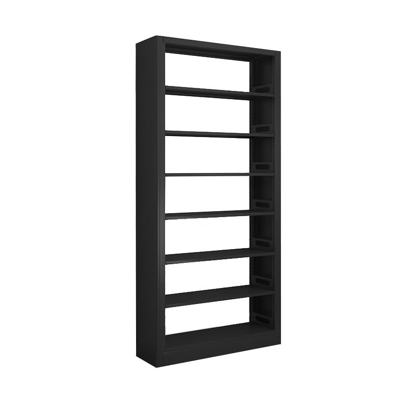 Modern Open Back Bookshelf Vertical Metal Bookcase with Shelves 47.2"L x 11.8"W x 94.5"H Black Clearhalo 'Bookcases' 'furn' 'furn_bookcases' 'Furniture' 'Office Furniture' 7580818