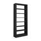 Modern Open Back Bookshelf Vertical Metal Bookcase with Shelves 43.3"L x 11.8"W x 94.5"H Black Clearhalo 'Bookcases' 'furn' 'furn_bookcases' 'Furniture' 'Office Furniture' 7580819