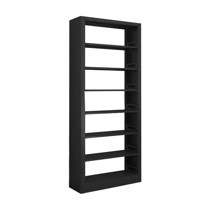 Modern Open Back Bookshelf Vertical Metal Bookcase with Shelves 43.3"L x 11.8"W x 94.5"H Black Clearhalo 'Bookcases' 'furn' 'furn_bookcases' 'Furniture' 'Office Furniture' 7580819