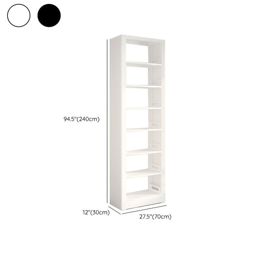 Modern Open Back Bookshelf Vertical Metal Bookcase with Shelves