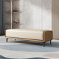 Rectangle Entryway Bench Modern Cushioned Seating Bench with Metal Legs Orange Beige Clearhalo 'Benches' 'Chairs & Seating' 'furn' 'furn_benches' 'Furniture' 'Living Room Furniture' 7580869