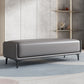Rectangle Entryway Bench Modern Cushioned Seating Bench with Metal Legs 67"L x 17"W x 17"H Dark Gray Clearhalo 'Benches' 'Chairs & Seating' 'furn' 'furn_benches' 'Furniture' 'Living Room Furniture' 7580870