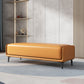 Rectangle Entryway Bench Modern Cushioned Seating Bench with Metal Legs Orange Clearhalo 'Benches' 'Chairs & Seating' 'furn' 'furn_benches' 'Furniture' 'Living Room Furniture' 7580871