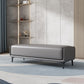 Rectangle Entryway Bench Modern Cushioned Seating Bench with Metal Legs Dark Gray Clearhalo 'Benches' 'Chairs & Seating' 'furn' 'furn_benches' 'Furniture' 'Living Room Furniture' 7580875