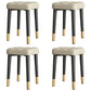 Modern Square Standard Leather Standard with Black Legs for Home Beige 4 Piece Set Black Gold Clearhalo 'furn' 'furn_ottomans_poufs' 'Furniture' 'Living Room Furniture' 'Ottomans & Poufs' 'ottomans_poufs' 7581029