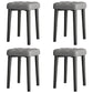 Modern Square Standard Leather Standard with Black Legs for Home Grey 4 Piece Set Black Clearhalo 'furn' 'furn_ottomans_poufs' 'Furniture' 'Living Room Furniture' 'Ottomans & Poufs' 'ottomans_poufs' 7581035