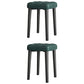 Modern Square Standard Leather Standard with Black Legs for Home Green 2 Piece Set Black Clearhalo 'furn' 'furn_ottomans_poufs' 'Furniture' 'Living Room Furniture' 'Ottomans & Poufs' 'ottomans_poufs' 7581036