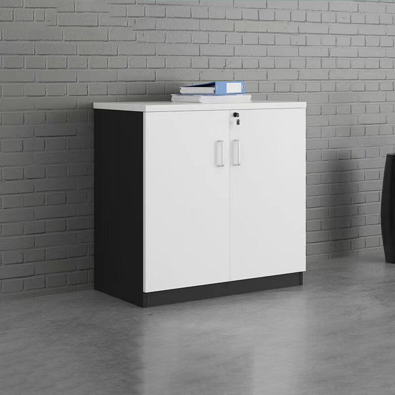 Modern Lateral Filing Cabinet Wooden Frame Key Locking File Cabinet Black White Clearhalo 'Filing Cabinets' 'filling_cabinets' 'furn' 'furn_filling_cabinets' 'Furniture' 'Office Furniture' 7581102