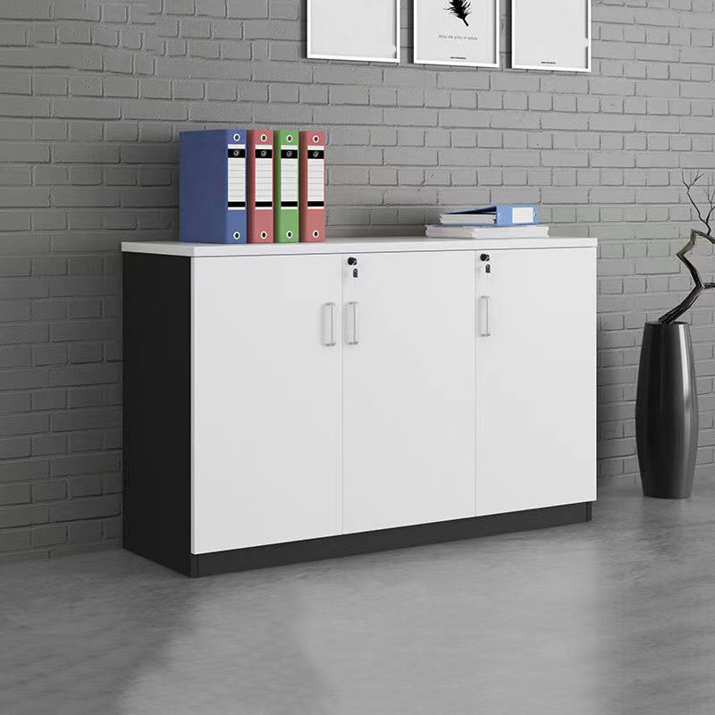 Modern Lateral Filing Cabinet Wooden Frame Key Locking File Cabinet Black White Clearhalo 'Filing Cabinets' 'filling_cabinets' 'furn' 'furn_filling_cabinets' 'Furniture' 'Office Furniture' 7581104