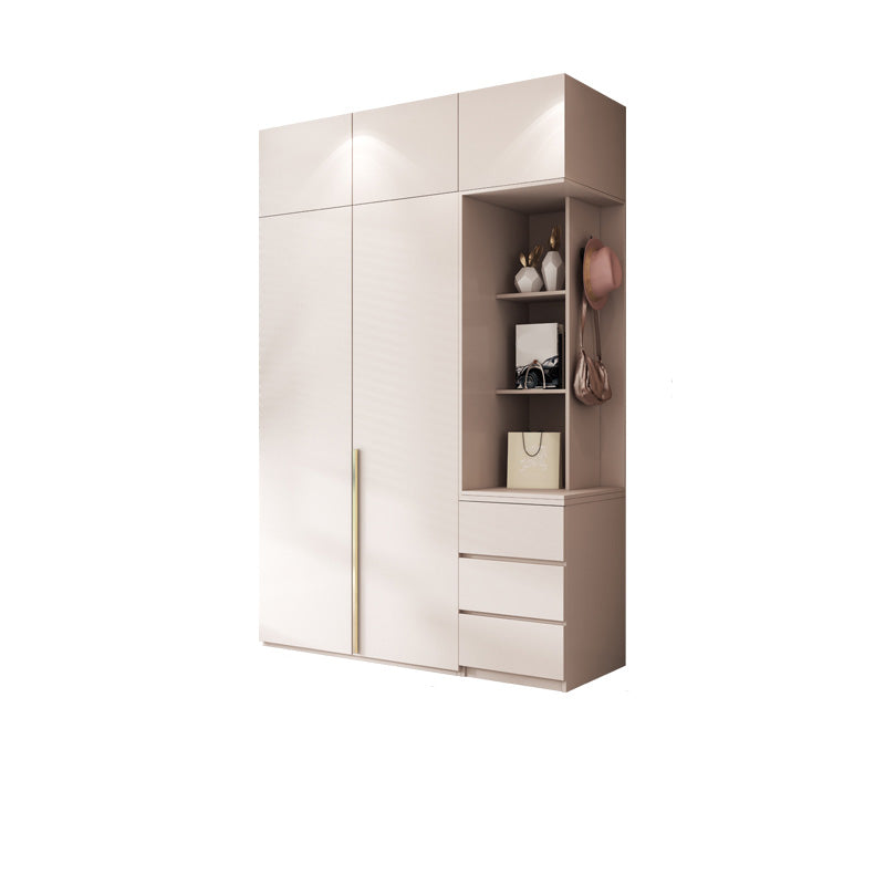 Contemporary Bedroom Storage Cabinet Wooden Shelves Wardrobe 43.3"L x 19.7"W x 96.1"H Armoires& Sideboard& Top Cabinet Clearhalo 'Armoires & Wardrobes' 'armoires_wardrobes' 'Bedroom Furniture' 'furn' 'furn_armoires_wardrobes' 'Furniture' 7581213