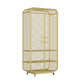 Industrial Style Wardrobe Bedroom Metal Wardrobe Closet with 2 Doors Light Gold 2 Clearhalo 'Armoires & Wardrobes' 'armoires_wardrobes' 'Bedroom Furniture' 'furn' 'furn_armoires_wardrobes' 'Furniture' 7581240
