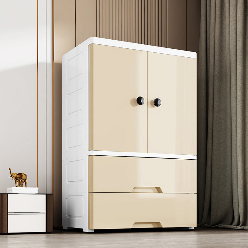 Armoire en plastique Style Teen Style Simple Rectangular Bedroom Armorage de garde-robe