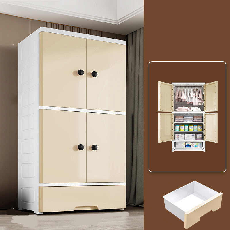 Armoire en plastique Style Teen Style Simple Rectangular Bedroom Armorage de garde-robe