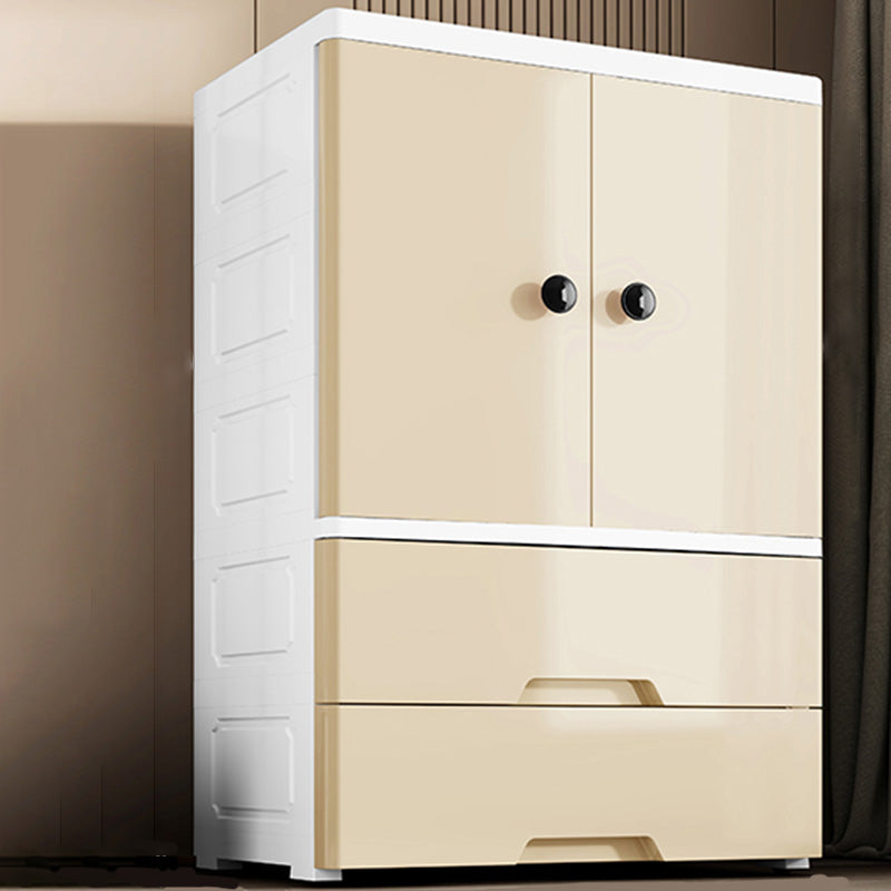 Armoire en plastique Style Teen Style Simple Rectangular Bedroom Armorage de garde-robe