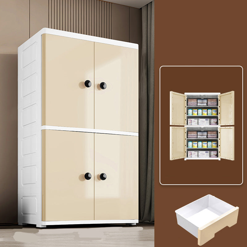 Armoire en plastique Style Teen Style Simple Rectangular Bedroom Armorage de garde-robe