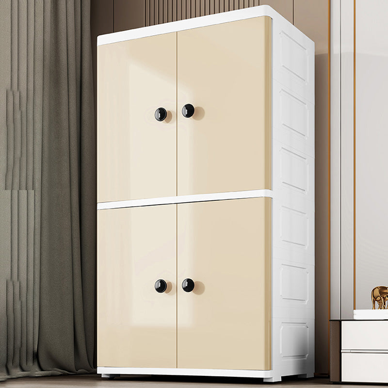 Armoire en plastique Style Teen Style Simple Rectangular Bedroom Armorage de garde-robe