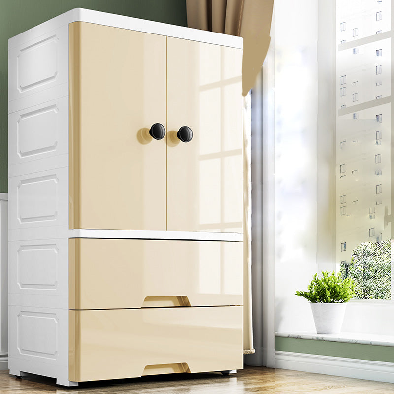 Armoire en plastique Style Teen Style Simple Rectangular Bedroom Armorage de garde-robe