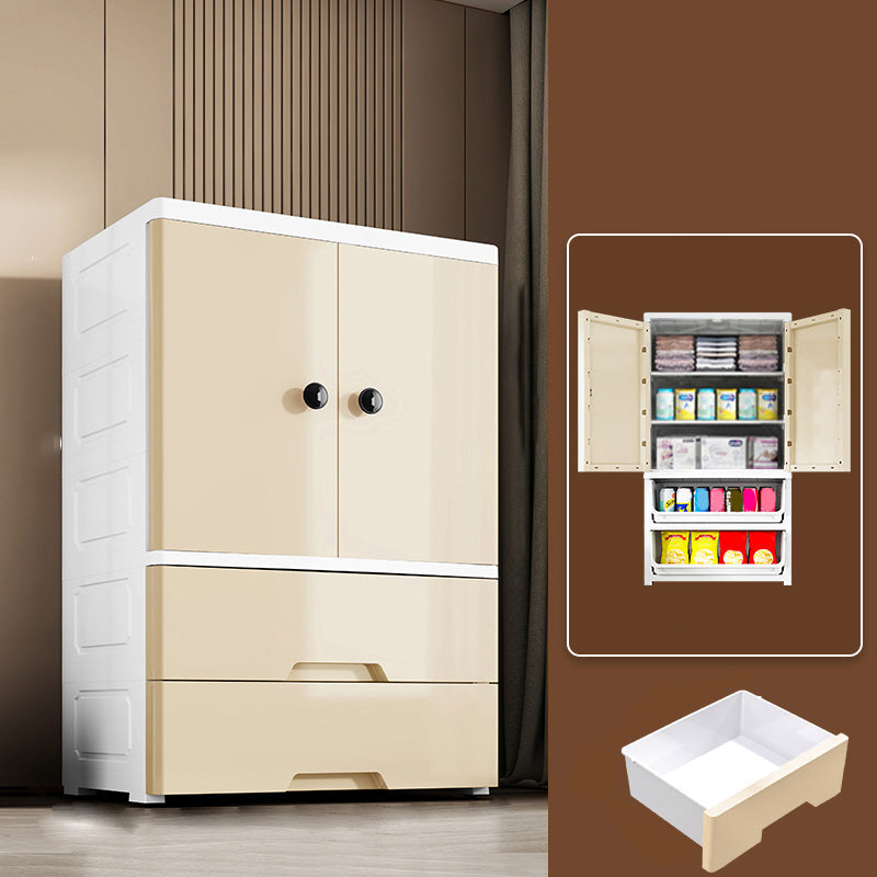 Armoire en plastique Style Teen Style Simple Rectangular Bedroom Armorage de garde-robe