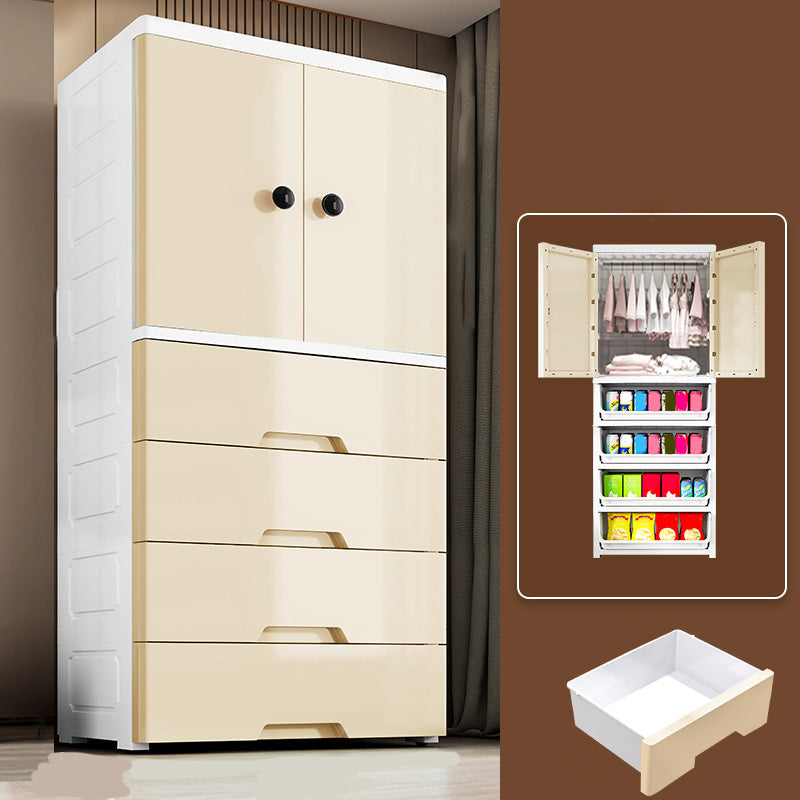 Armoire en plastique Style Teen Style Simple Rectangular Bedroom Armorage de garde-robe
