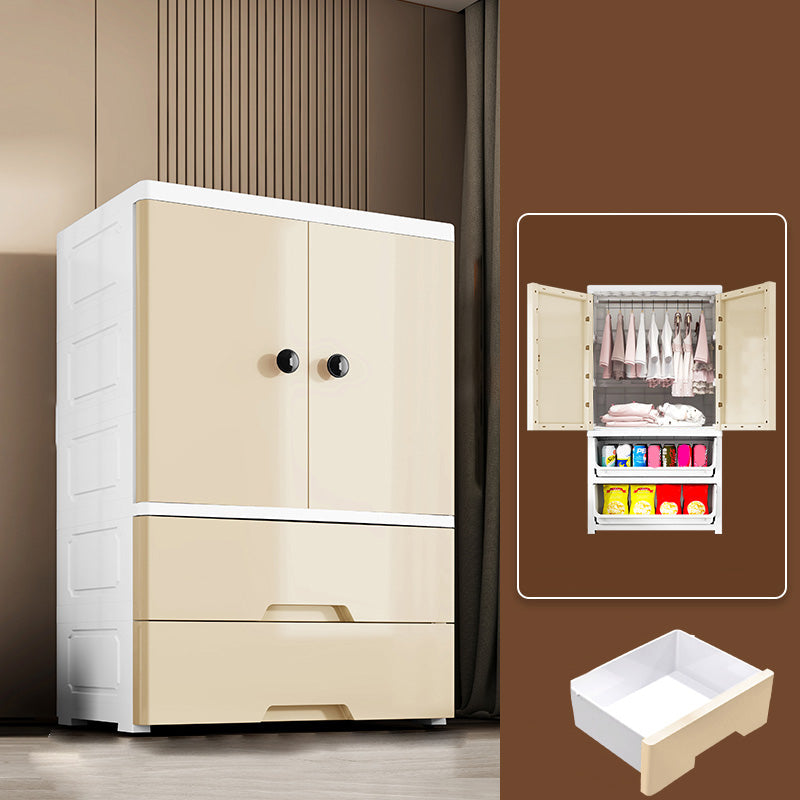 Armoire en plastique Style Teen Style Simple Rectangular Bedroom Armorage de garde-robe