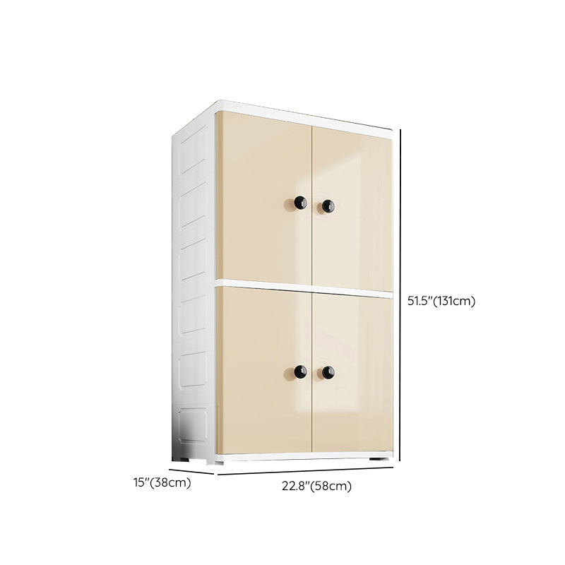 Armoire en plastique Style Teen Style Simple Rectangular Bedroom Armorage de garde-robe