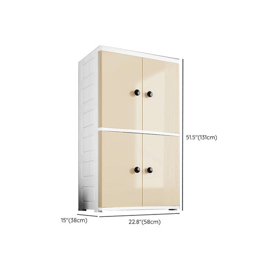 Plastic Wardrobe Teen Style Simple Rectangular Bedroom Wardrobe Closet