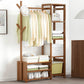 Contemporary Style Wardrobe Armoire Bamboo Armoire with Garment Rod for Home Clearhalo 'Armoires & Wardrobes' 'armoires_wardrobes' 'Bedroom Furniture' 'furn' 'furn_armoires_wardrobes' 'Furniture' 7581287