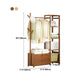 Contemporary Style Wardrobe Armoire Bamboo Armoire with Garment Rod for Home Clearhalo 'Armoires & Wardrobes' 'armoires_wardrobes' 'Bedroom Furniture' 'furn' 'furn_armoires_wardrobes' 'Furniture' 7581310