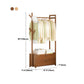 Contemporary Style Wardrobe Armoire Bamboo Armoire with Garment Rod for Home Clearhalo 'Armoires & Wardrobes' 'armoires_wardrobes' 'Bedroom Furniture' 'furn' 'furn_armoires_wardrobes' 'Furniture' 7581311