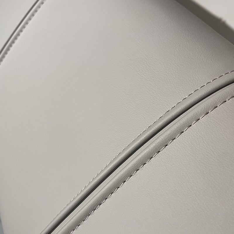 Divano sezionale in pelle autentica di metà secolo 24 "divano a braccio quadrato H con deposito