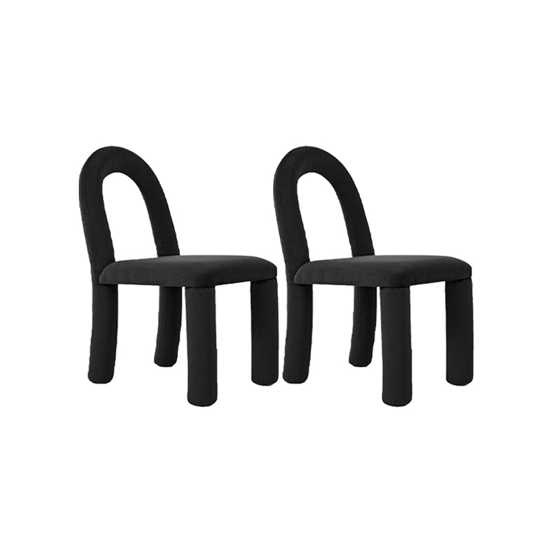 Moderne einfache Armless Esstühle Holzrahmen Offener Rücken für Esszimmer für Esszimmer