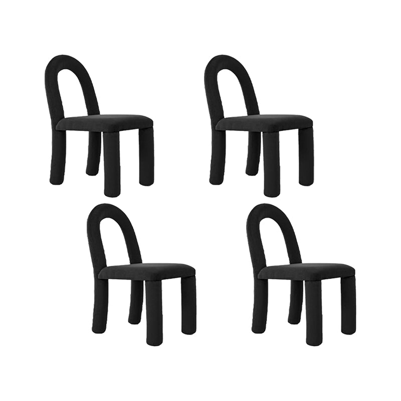 Moderne einfache Armless Esstühle Holzrahmen Offener Rücken für Esszimmer für Esszimmer