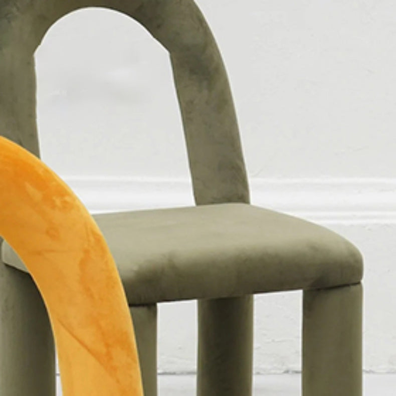 Moderne einfache Armless Esstühle Holzrahmen Offener Rücken für Esszimmer für Esszimmer