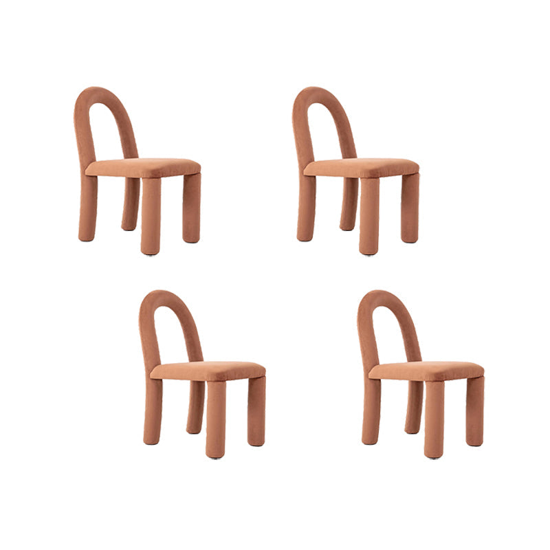 Moderne einfache Armless Esstühle Holzrahmen Offener Rücken für Esszimmer für Esszimmer