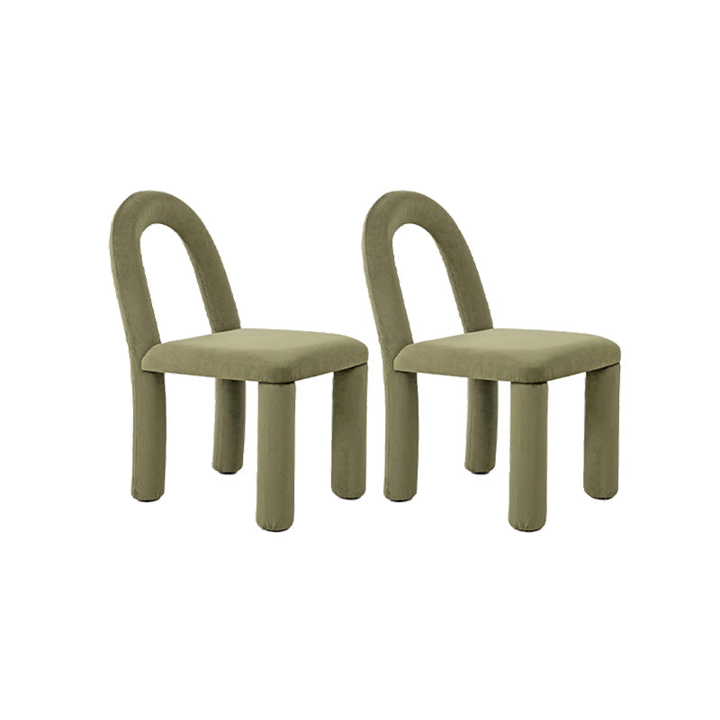 Moderne einfache Armless Esstühle Holzrahmen Offener Rücken für Esszimmer für Esszimmer